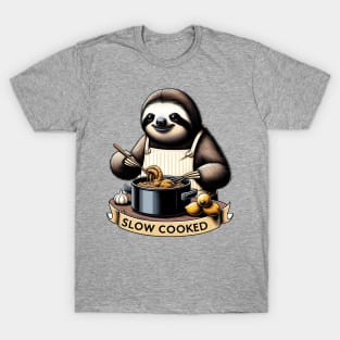 Slow cooked - sloth is a great chef T-Shirt